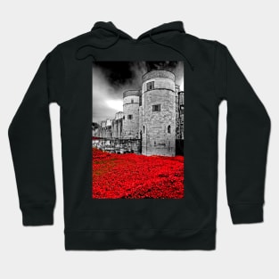 Tower of London Red Poppy Poppies Hoodie